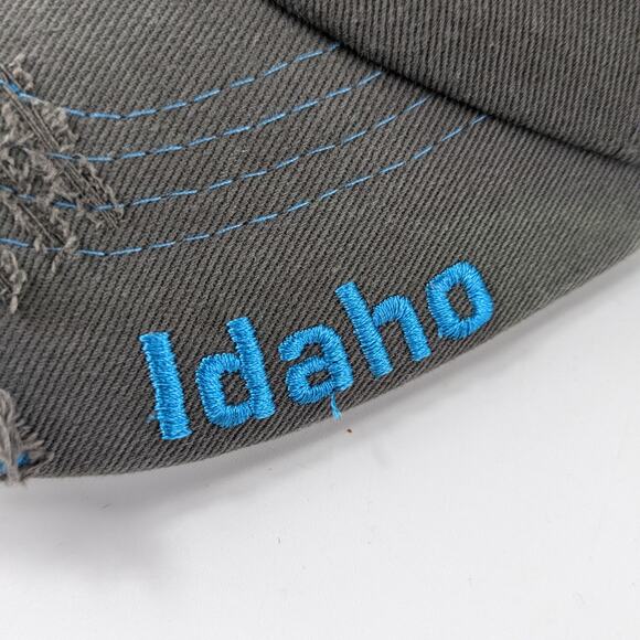 Idaho Trucker Hat "Whatever Floats Your Boat" Mesh Snapback Blue Gray One Size - Picture 8 of 16